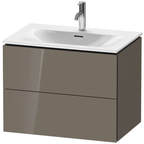 Vanity unit wall-mounted, LC630608989 Flannel Grey High Gloss, Lacquer