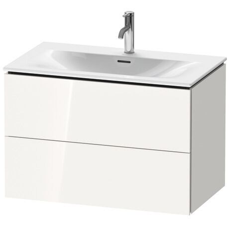 Vanity unit wall-mounted, LC630702222 White High Gloss, Decor