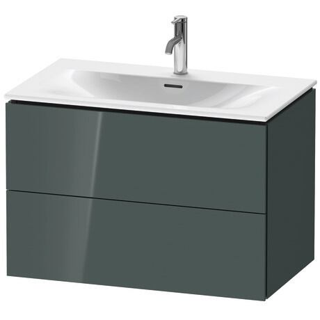 Vanity unit wall-mounted, LC630703838 Dolomite Gray High Gloss, Lacquer