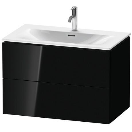 Vanity unit wall-mounted, LC630704040 Black High Gloss, Lacquer