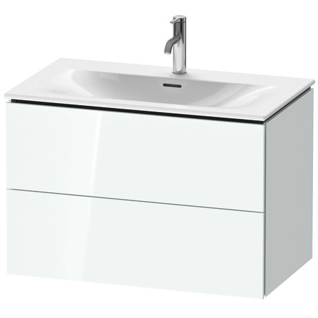 Vanity unit wall-mounted, LC630708585 White High Gloss, Lacquer