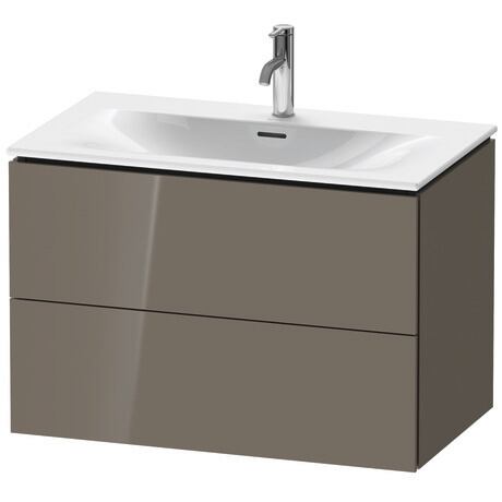 Vanity unit wall-mounted, LC630708989 Flannel Grey High Gloss, Lacquer