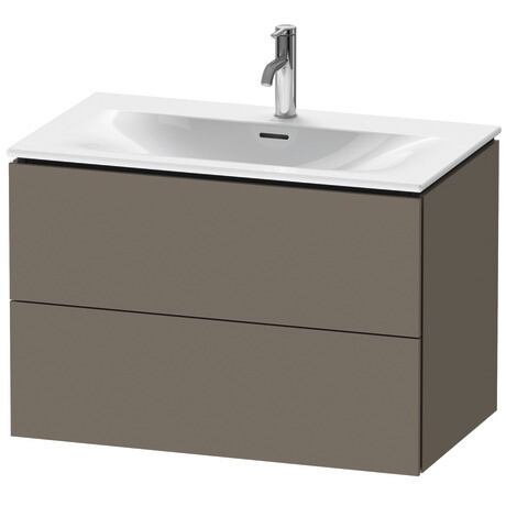 Vanity unit wall-mounted, LC630709090 Flannel Grey Satin Matt, Lacquer