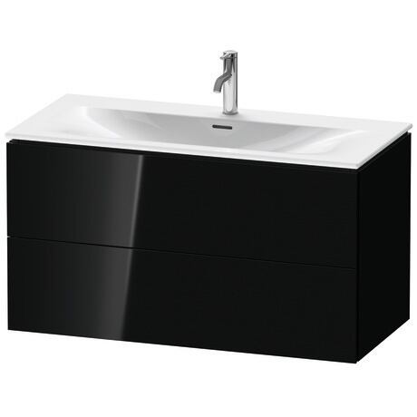 Vanity unit wall-mounted, LC630804040 Black High Gloss, Lacquer