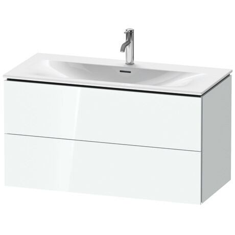 Vanity unit wall-mounted, LC630808585 White High Gloss, Lacquer