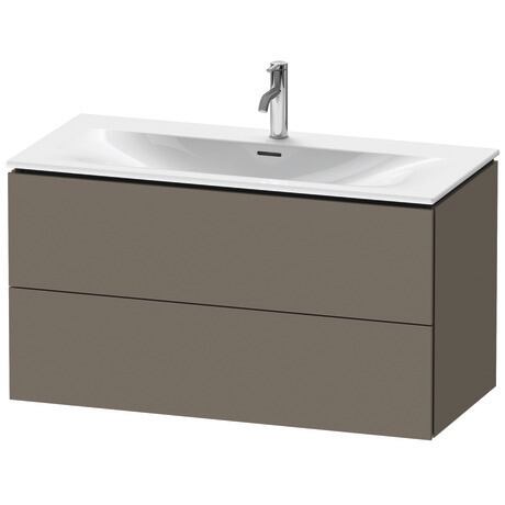Vanity unit wall-mounted, LC630809090 Flannel Grey Satin Matt, Lacquer