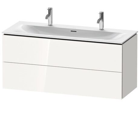 Vanity unit wall-mounted, LC630902222 White High Gloss, Decor