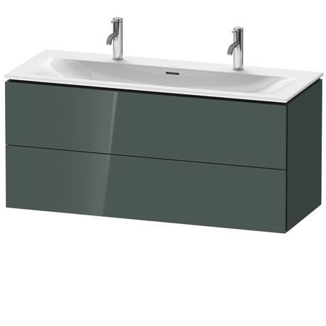 Vanity unit wall-mounted, LC630903838 Dolomite Gray High Gloss, Lacquer