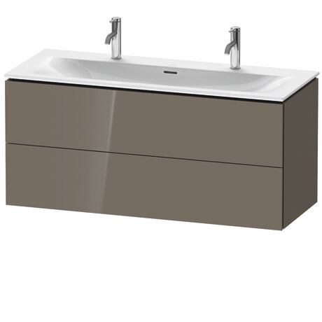 Vanity unit wall-mounted, LC630908989 Flannel Grey High Gloss, Lacquer
