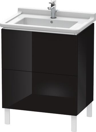 Mueble bajo lavabo al suelo, LC660804040 Negro Brillante, Lacado