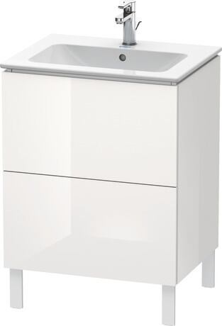 落地式浴柜, LC662508585 白色 高光, 清漆