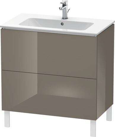 Vanity unit floorstanding, LC662608989 Flannel Grey High Gloss, Lacquer