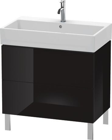 Mueble bajo lavabo al suelo, LC677704040 Negro Brillante, Lacado