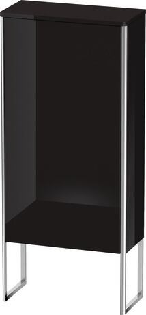 Semi-tall cabinet, XS1304L4040 Hinge position: Left, Black High Gloss, Lacquer