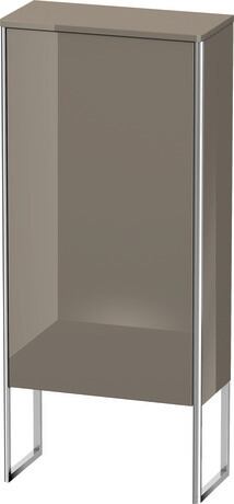 Semi-tall cabinet, XS1304R8989 Hinge position: Right, Flannel Grey High Gloss, Lacquer