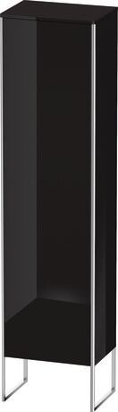 Tall cabinet, XS1314R4040 Hinge position: Right, Black High Gloss, Lacquer