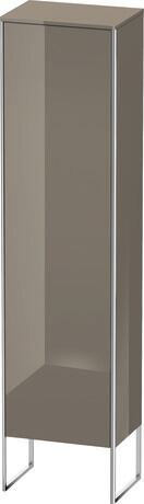 高浴柜, XS1314R8989 铰链位置: 右, 法兰绒灰色 高光, 清漆