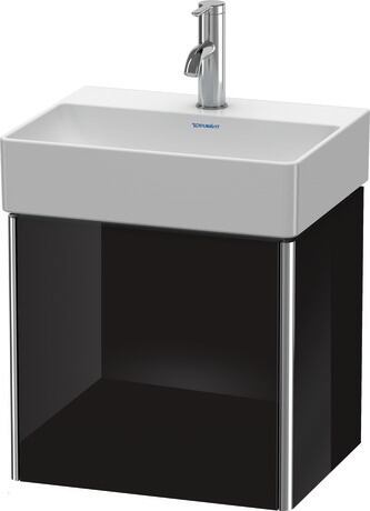 Vanity unit wall-mounted, XS4060R4040 Black High Gloss, Lacquer