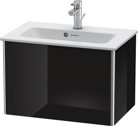 Meuble sous lavabo suspendu, XS406504040 Noir brillant, Laqué