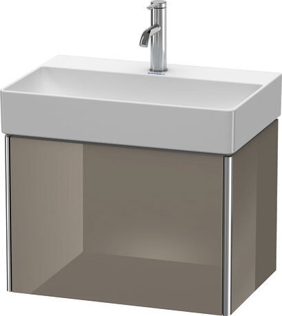 Vanity unit wall-mounted, XS406708989 Flannel Grey High Gloss, Lacquer