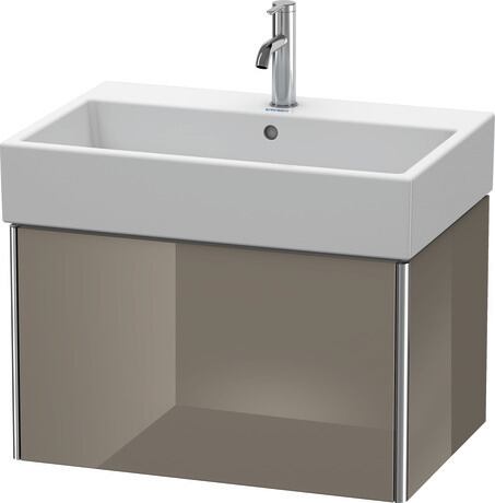 Vanity unit wall-mounted, XS409408989 Flannel Grey High Gloss, Lacquer