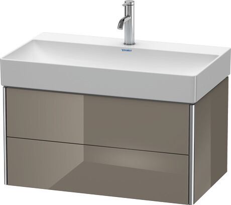 Vanity unit wall-mounted, XS416208989 Flannel Grey High Gloss, Lacquer