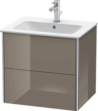 Vanity unit wall-mounted, XS417108989 Flannel Grey High Gloss, Lacquer