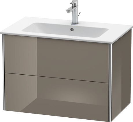 Vanity unit wall-mounted, XS417208989 Flannel Grey High Gloss, Lacquer