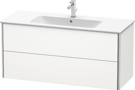 Meuble sous lavabo suspendu, XS417403636 Blanc satiné, Laqué