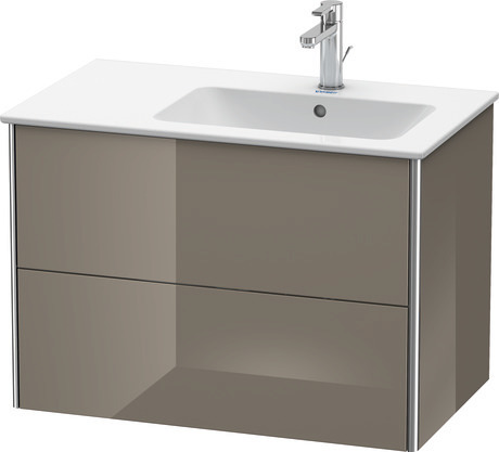 Vanity unit wall-mounted, XS417708989 Flannel Grey High Gloss, Lacquer
