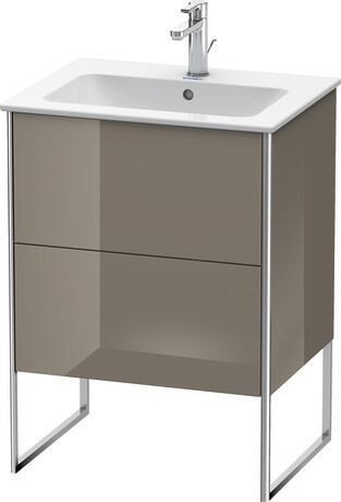 Vanity unit floorstanding, XS444508989 Flannel Grey High Gloss, Lacquer