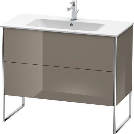 Vanity unit floorstanding, XS444708989 Flannel Grey High Gloss, Lacquer