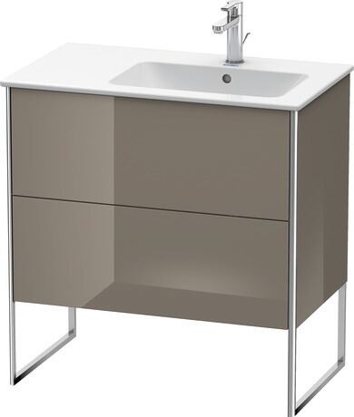 Vanity unit floorstanding, XS445208989 Flannel Grey High Gloss, Lacquer