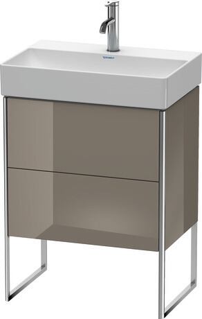 Vanity unit floorstanding, XS445308989 Flannel Grey High Gloss, Lacquer