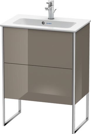 Vanity unit floorstanding, XS445408989 Flannel Grey High Gloss, Lacquer