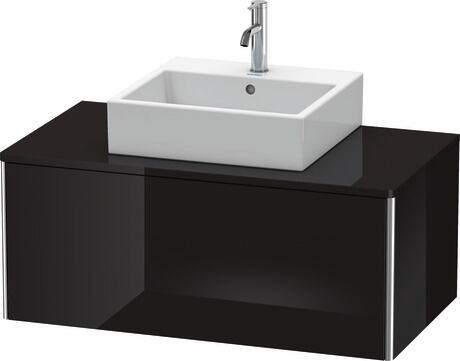 Mueble bajo lavabo para encimera, XS490104040 Negro Brillante, Lacado