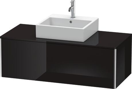 Mueble bajo lavabo para encimera, XS490204040 Negro Brillante, Lacado