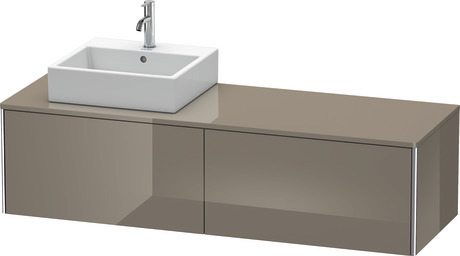 Mueble bajo lavabo para encimera, XS4904L8989 Franela gris Brillante, Lacado