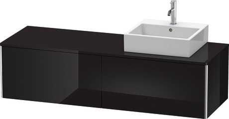 Mueble bajo lavabo para encimera, XS4904R4040 Negro Brillante, Lacado