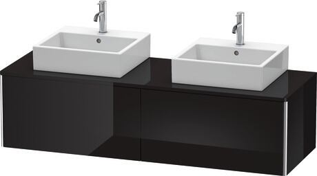 Mueble bajo lavabo para encimera, XS4907B4040 Negro Brillante, Lacado