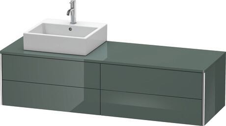 Mueble bajo lavabo para encimera, XS4914L3838 Gris (Dolomiti) Brillante, Lacado