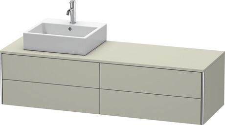 Console vanity unit wall-mounted, XS4914L6060 taupe Satin Matt, Lacquer