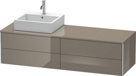 Console vanity unit wall-mounted, XS4914L8989 Flannel Grey High Gloss, Lacquer