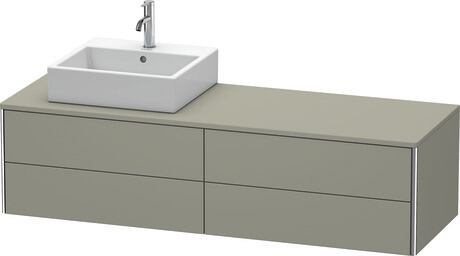 Console vanity unit wall-mounted, XS4914L9292 Stone grey Satin Matt, Lacquer