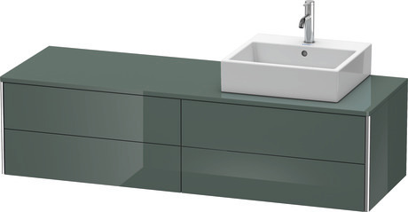 Console vanity unit wall-mounted, XS4914R3838 Dolomite Gray High Gloss, Lacquer