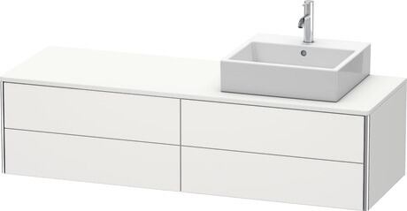 Console vanity unit wall-mounted, XS4914R3939 Nordic white Satin Matt, Lacquer
