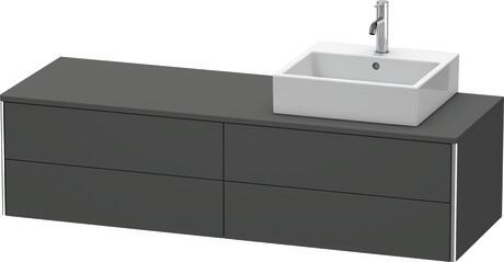 Console vanity unit wall-mounted, XS4914R4949 Graphite Matt, Decor