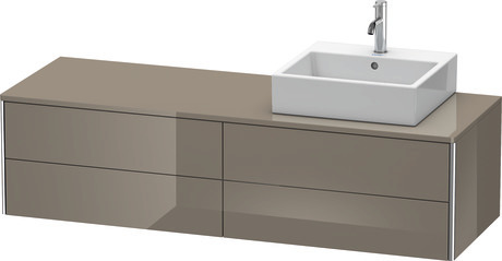 Console vanity unit wall-mounted, XS4914R8989 Flannel Grey High Gloss, Lacquer