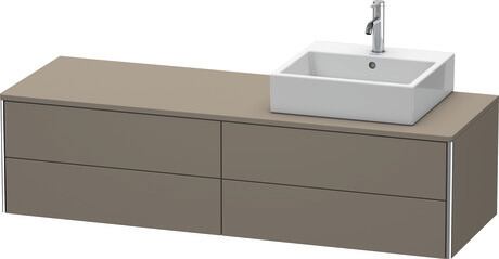 Console vanity unit wall-mounted, XS4914R9090 Flannel Grey Satin Matt, Lacquer