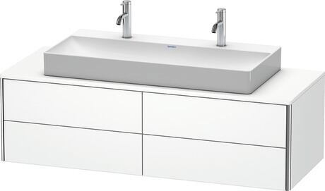 Meuble sous lavabo suspendu pour plan de toilette, XS4915M1818 Blanc mat, Décor